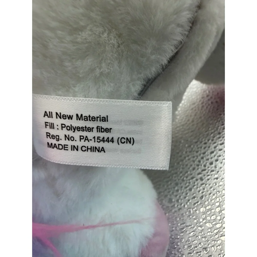 Hugs & Cuddles Rainbow Unicorn Plush Stuffed Animal White Pink 10 inch 2022